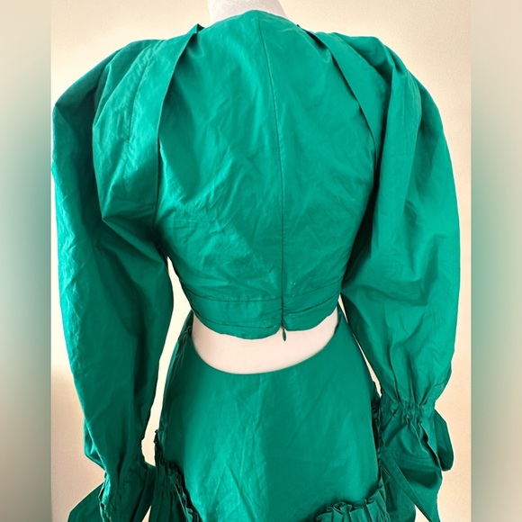 A.L.C. Alexa cutout ruffled tiered pleated cotton-poplin mini dress - Picture 7 of 13